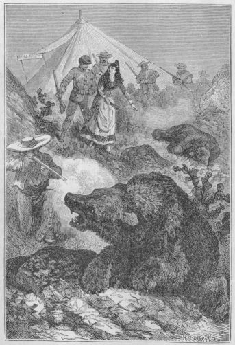 Gambusino notkisti toisen polvensa maata vasten ja asetti pyssyn
olkap��ns� nojaan.