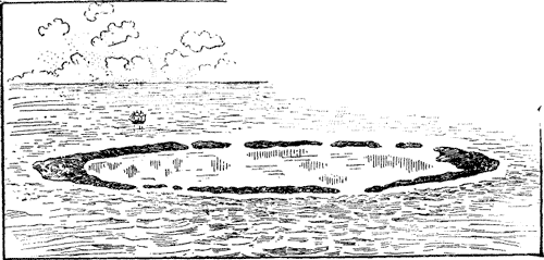 BIRD'S EYE VIEW OF THE CAROLINE ISLANDS.