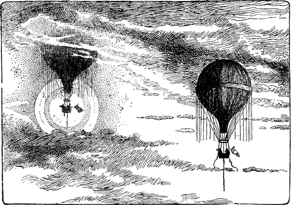 THE SHADOW OF THE BALLOON WAS SEEN BY US.