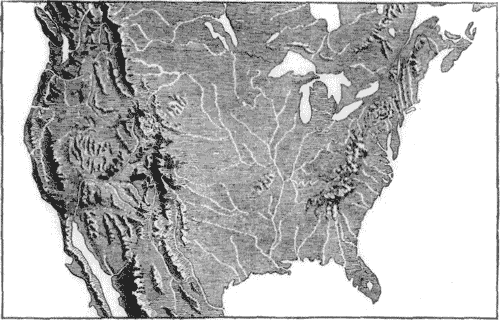 A PHYSICAL MAP OF THE UNITED STATES.