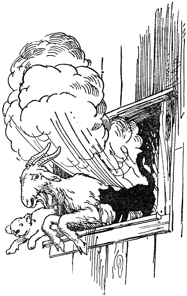 ...able to escape through the little window in the side of the shed