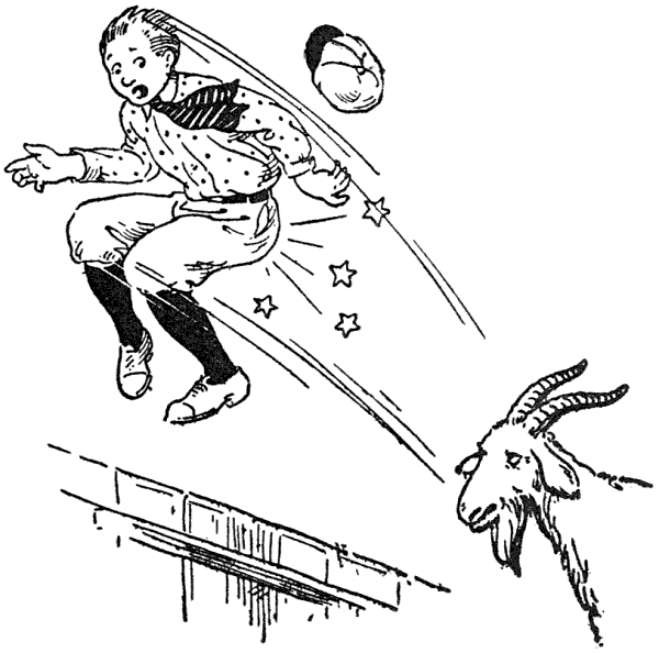 But instead of getting him in the ring as proposed, that lad found himself going up in the air like a balloon