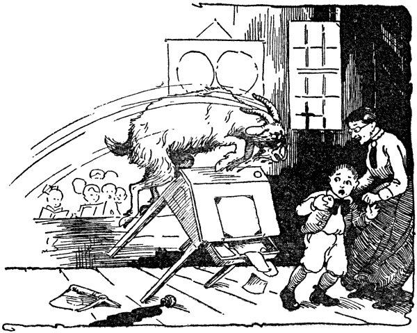 Up on the platform he leaped...