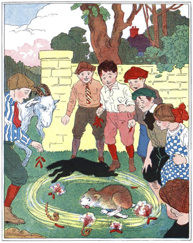 It was Stubby's and Button's frantic efforts to escape
that had caused all the fun and laughter.