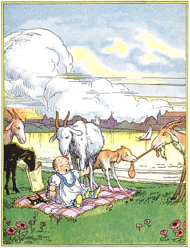 "Aren't you ashamed of yourself to take the baby's
bottle away from it!" reproved Nannie