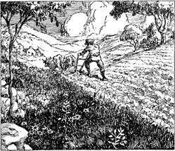 THOU BONNY GEM A man plowing a field