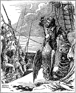 THEY GROANED, THEY STIRRED, THEY ALL UPROSE The ancient mariner with the albatross hanging from his neck