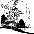 Decorative illustration A windmill