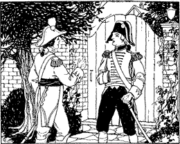 I SHALL YET HAVE TO BEAT THEM! Two men talking