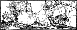 AN INCESSANT FIRE WAS KEPT UP BY THE “VICTORY” Sailing ships fighting on the sea