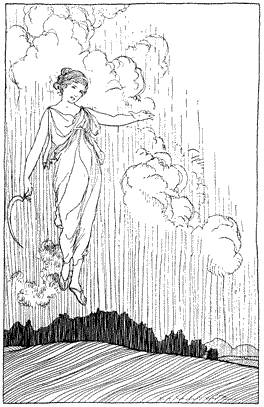 CERES ENTERS, AT IRIS’ CALL Ceres descending from the clouds