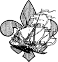 Decorative illustration A sailing ship